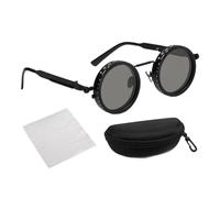 Genérico Adjustable Tint Sunglasses, 1-9 Gear Uv Protection Eyewear, Round Sports Glasses for Men and Women, Ideal for Driving, Hiking, Fishing, Running, Travel, Beach, 5.63x2.01 Inches