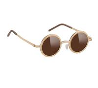 Genérico Adjustable Tint Sunglasses, Round Polarized Eyewear with Built in ND Filter, Lightweight UV Blocking Shades for Beach Vacation Outdoor Sports Travel and Daily Sunlight Leisure Use