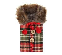 Genérico Adorable Christmas Wine Bottle Cover, Faux Collar Button Coat Wine Bottle Covers, Christmas Wine Bottle Sweater for Men and Women Christmas Decorations