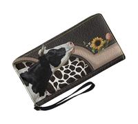 Genérico Adorable Cow Print Wallet, Cow Wallets for Women, Cute Cow Print Soft Credit Card Holders, Stylish Money Purse for Ladies and Girls, Accessory for Fashionable Everyday Use