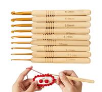 Generico Adorable Crochet Hooks, Yarn Crocheting Needles, 9x Ergonomic Knitting Yarn Crocheting Needles, Crocheting Kit for Beginners, Weave Yarn Knitting CKit for Beginners, Knitters, Grandmothers