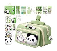 Generico Adorable juego de papelería - Tema Panda,Estuche portalápices para estudiantes - Para niñas niños regalo cumpleaños Navidad fiesta clase vuelta a la escuela