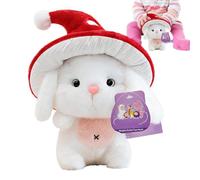 Genérico Adorable Mushroom Hat Rabbit Pillow, Bunny Plush, Cute Easter Bunny Plush Toy For Kids Boys Girls Nursery Home Desk Sofa Bed Playroom Car Easter Birthday