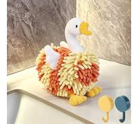 Genérico Adorable Swan-Shaped Hand Towel,Fuzzy Chenille Absorbent Soft Hanging Duck Hands Towel,Kitchen Bathroom Sink Countertop Washstand Decorative Towels,Funny Hand Towels Gift for Friends