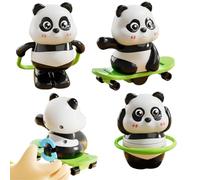 Genérico Adorable Wind-Up Panda Toys Set,Cartoon Animal Clockwork Toy Decor Ornament,Funny Cute Pandas Party Toy,for Home Display,Birthday Gift