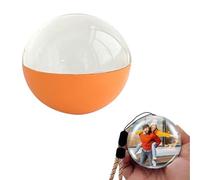 Genérico Adorno De Video De Recuerdo,Bola Navideña De Video,Lámpara De Bola De Memoria,Esfera De Cristal De 2.7" con WiFi,Personalizadas, Cumpleaños Aniversario,Naranja,WiFi