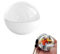 Genérico Adorno De Video De Recuerdo,Bola Navideña De Video,Lámpara De Bola De Memoria,Esfera De Cristal De 2.7" con WiFi,Personalizadas, Cumpleaños Aniversario,Blanca,Basic