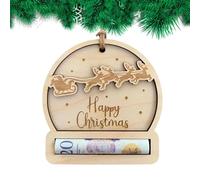 Genérico Adorno para árbol de Navidad con Soporte para Dinero - Titulares de Dinero navideño por en Efectivo - Los titulares de de Navidad decoran Las bendiciones Que se Pueden Escribir en la par