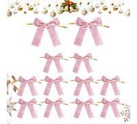 Genérico Adornos De Lazo Navideño, Adorno De Copa con Lazo De Terciopelo, Decoraciones para Manualidades Interiores Exteriores Guirnaldas Puerta Jardín