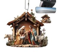 Genérico Adornos De - Silueta De La | Estable Santo Nacimiento Jesucristo | El Nacimiento De La Decoración De Jesús | Decoración Del Árbol Del Sello, Acryliq