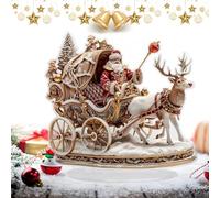 Genérico Adornos Navideños De Escritorio,Adorno De Mesa 2D Acrílico De Papá Noel Y Reno | Elementos Multiusos para Ambiente Festivo en Ventana Dormitorio Salón Jardín