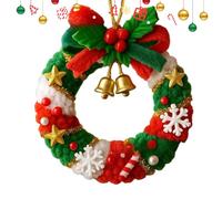Generico Adornos navideños de ganchillo, colgantes para vacaciones de punto, decorativos hechos a mano, diseño atractivo | Retroview Mirror gancho para coche, casa, oficina, dormitorio, principiante,