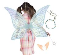 Genérico Adult Fairy Wings, 25.2x16.93 Inch Costume Set with Elastic Straps, Lightweight Princess Cosplay Accessory, Glitter Mesh Design for Halloween, Themed Parties, Weddings, Christmas