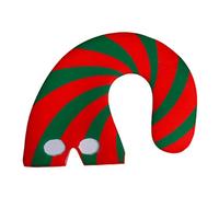 Genérico Adult Festive Hat With Face Design - Stripped Candy Cane Headwear, Face Cover Design Candy Cane Christmas Hat | For Adults, Holiday, Costume, Party, Funny Props, 37x30cm/14.57x11.81 Inches