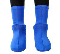 Genérico Adult Reusable Shoe Covers (1 Pair) | Polyester, 37x14x28cm, Black/Orange/Blue | Non-Slip High Boots For Snow, Mud, Dust & Moisture | Unisex Outdoor Camping Fishing Booties