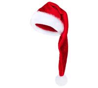 Genérico Adult Santa Hat, Christmas Hat for Adults Unisex Classic Velvet Comfort Extra Christmas Holiday Hats Thicken Santa Claus Fancy Dress Accessory for New Year Festive Men & Women Party Cosplay