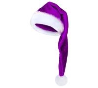 Genérico Adult Santa Hat, Christmas Hat for Adults Unisex Classic Velvet Comfort Extra Christmas Holiday Hats Thicken Santa Claus Fancy Dress Accessory for New Year Festive Men & Women Party Cosplay