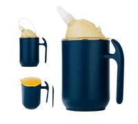 Genérico Adult Sippy Cups For Elderly - Spillproof Nursing Cup With Lid And Handle 13.5oz Stainless Steel Anti-Choking Feeding Cup Hospital Mug For Bedridden Patients
