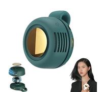 Genérico Aerio Clip On Fan, Portable Silent Mini Bladeless Fan, Mini Bladeless Electric Fans, Waist Fans Clip On, Echargeable High Speed Personal Summer Travel Essentials for Women (Green)