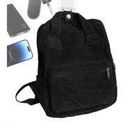 Genérico Aesthetic Corduroy Laptop Backpack, Casuals Daypack Handle, Adorable Casual Day Trip Backpacks, Small Backpack Purse with Large Capacity for Travel, School, College, Girls