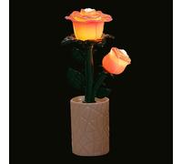 Genérico Aesthetic Flower Lamp Rose Freesia - ABS Battery Powered 3Pcs | Decorative Light Home Office Nursery Dorm Party Birthday Christmas Table Decor Gift Lighting