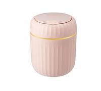 Genérico Aesthetic Mini Desk Bin - Desktop Small Bin, Office Bins for Workplace, Tabletop Trash Can with Sturdy Lid, Waste Basket, Paper Baskets Ideal for Desks Kids Rooms Workplace Bedside