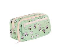 Genérico Aesthetic Pencil Pouch, Animal Pattern Stationery Pen Case, 8.46x3.35x4.92 Inches 9 Compartments Cosmetic Bag with Zipper, Ideal for Girls Boys Kids and Travel Storage Use