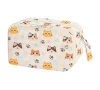 Genérico Aesthetic School Supplies - Portable Stationary Kit | School Pencil Case with Cute Design, Pencil Case for Students, Classroom Pen Bag, Zipper Pouch for College Class Teen Girls Travel
