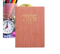 Generico Agenda pequeña 2026 | A7 Agenda para gestión de 365 días versión en inglés | para programación de objetivos, presupuesto, notas, trabajo, escuela, estudiantes universitarias, mujeres y