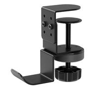Genérico Ahorro de espacio Gancho giratorio de 360 ° Soporte para auriculares Colgador para auriculares Bolsas y accesorios Fácil instalación Abrazadera Paréntesis