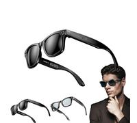 Genérico AI Smart Glasses, 800W Camera & 1080P Video, Smart GlassessWith Camera And Bluetooth, for Calls & Musi,UV Protection,Anti-Blue Light Glasses Everyday Wear (A)
