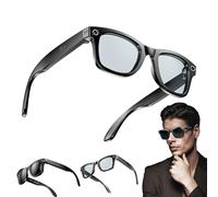 Genérico AI Smart Glasses, 800W Camera & 1080P Video, Smart GlassessWith Camera And Bluetooth, for Calls & Musi,UV Protection,Anti-Blue Light Glasses Everyday Wear (B)