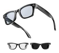 Genérico AI Smart Glasses, 800W Camera Glasses, Smart Glassess with Camera and Bluetooth, Bluetooth Sunglassess Built-in Speakers,Wireless Music & Call (Blue Light Blocking Plain Glasses)
