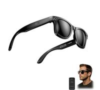 Genérico Ai Smart Glasses, 8mp Camera Glasses with Music & Call Features, Voice Control, Language Translation for Remote Video Recording, Glasses Everyday Wear (Sunglasses Lens)