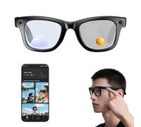 Genérico AI Smart Glasses with Camera, 800W HD Camera Glasses with Music & Call Features, Cameras Glasses for Men with 144 Language & Accent, Anti-Blue Light & UV Protection (Photochromic Lenses)