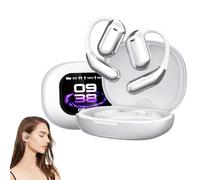 Genérico Ailsion Earbuds Translation, Wireless Open Ear Bluetooth Earbuds Translator, 144 Languages High Accuracy Real Time Smart Translation Bluetooth Headset for Travelers and Business (White)