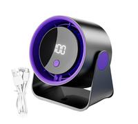 Genérico Air Circulator Tџrbo Fan - 12.8x9x14cm Portable USB Small Table Fan With LED Digital Display | 100 Speed Quiet Air Circulator | 1200mAh Battery Mini Cooling Fans For Bedroom, Office