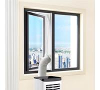 Genérico Air Conditioner Window Seal Kit 400cm,4-Zipper Portable AC Window Seal Outward Opening & Both Inward,Fits Single- Or Dual-Hose Air Conditioners for Bedroom Home Apartment Living Room