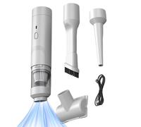 Generico Air Duster Vacuum Cleaners, 200 W Cordless Vacuum, Adorable High Power 19000PA Suction Handheld Vacuums, Hair Remover for Car Interior, Carpet, Floor and Dust Removal, White, Black