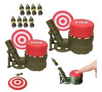 Genérico Air Slam Mortar Launcher,Press Type Mortar Launcher Play Set with 4 Projectiles and 1 Targets,3D Printing Outdoor Jump Rocket Game Toy,Funny Gift Suitable for All Ages