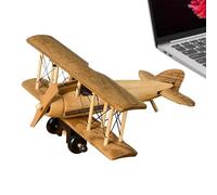 Genérico Airplane Models - Wood Model Airplane, Wooden Aircraft Plane For Kids | Aircraft Handicraft Model, Wood Desktop AiIrplane Decor Vintage Plane For Boys Adults Kids Birthday Gift