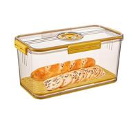 Genérico Airtight Bread Bin, Loaf Storage Container Kit, Large Capacity Keeper with Fresh Seal System, Food Grade Breads Box, Compact Kitchen Counter Design, Homemade Bread Storage Use