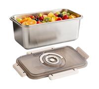 Genérico Airtight Bread Storage - Container Stainless Steel Food Keeper | Secure Lid Handle Box Moisture Lock Freshness Saver Kitchen Organizer for Loaf, Sandwich, Tostadora, Pantry, Fridge