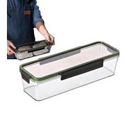 Genérico Airtight Pasta Container - PET 28x8x11cm | Pasta Storage, Food Storage Box | Multi-Purpose Large Capacity Container For Spaghetti Eggs Noodles Whole Grains Kitchen Cabinet Pantry Use