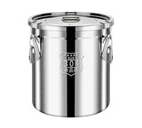 Genérico Airtight Stainless Steel Storage Bucket - Container for Flour, Rice, Cereal, Grain, Bread, Milk Storage, Ideal for Counters, Restaurants, Bars, Kitchens, Countertops, Rust-Resistant Material