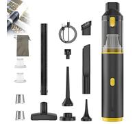 Genérico Airtrek Pro - Compact Vacuum & Blower with Enhanced Dual Power- Dual-Power Motor,Multi Nozzle Kit,Quiet Operation, Powerful Suction & Blow, Deep Cleans Fast,for Car or Home Cleaning (Yellow)