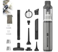 Genérico Airtrek Pro - Compact Vacuum & Blower with Enhanced Dual Power- Dual-Power Motor,Multi Nozzle Kit,Quiet Operation, Powerful Suction & Blow, Deep Cleans Fast,for Car or Home Cleaning (Gray)