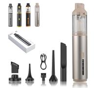 Genérico Airtrek Pro, Compact Vacuum & Blower with Enhanced Dual Power, Upgraded Portable Cordless Vacuum Cleaner. Car and Home Dual (Gold)