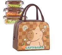 Genérico Aislada con Diseño de Capibara, Impermeable Aislante, Impermeable para Excursionismo Escuela Viaje Camping Diario Picnic Estudiantes