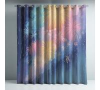 Genérico Aislamiento Térmico Cortinas Opacas Estilo Fuegos Artificiales Arte Grafiti Decoración para Dormitorio Sala de Estar con Ojales Juego de 2 Paneles, Protección de Privacidad, 140An x 175Al cm